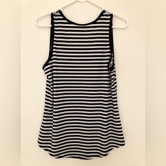 Lularoe Tank Top - Black & White Stripes - Sz M - Picture 2 of 5